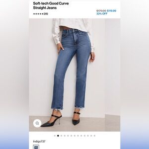 Good American Soft-tech Good Curve Straight Jesns